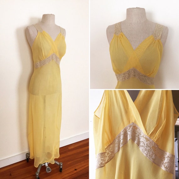 Vibrant yellow nylon negligée