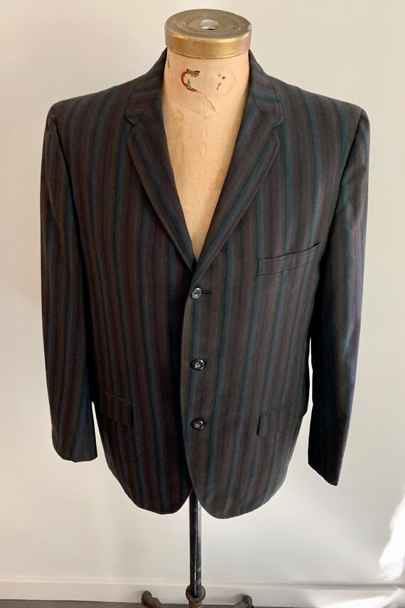 Ken Scott vintage 1960s shadow stripe blazer-size… - image 2