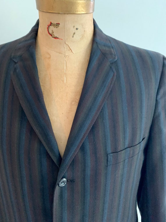 Ken Scott vintage 1960s shadow stripe blazer-size… - image 3