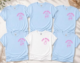 Personalised Hen Party T Shirts, Bride, Bride Crew, T-Shirt bachelorette party, bridal shower, bridal party, Team bride outfit