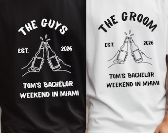 Camiseta personalizada Comfort Colors para despedida de soltero, para el novio y sus padrinos, camiseta personalizada para el grupo de amigos del novio, regalo para despedida de soltero para hombres.