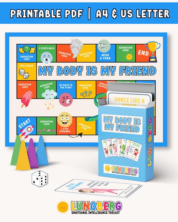 Body Awareness Game for Kids, Interoception SEL Printable