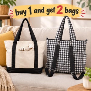 Tote Bag Sewing Pattern Bundle PDF, Modular Bag Pattern, Summer Tote Bag Pattern, Quilted Shoulder Bag, A4 A0 US Letter