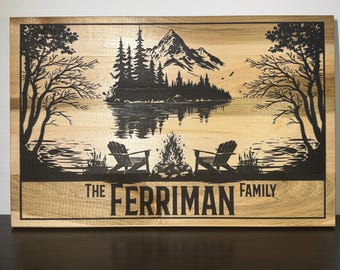 Letrero personalizado para autocaravana, decoración personalizada de madera de arce para caravana, placa con nombre familiar.