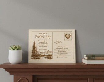 Letrero de madera de arce personalizado para el Día del Padre / Regalo personalizado para papá, recuerdo para niños, decoración rústica