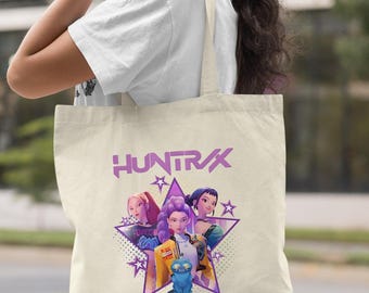 Huntrix Tote Bag, Huntrix Fan Bag, Kpop Bag, Saja Girls Fan Tote Bag, Demon Hunters Bag, Demon Huntrix Tote Bag, Huntrix Kpop Tote Bag