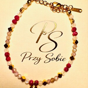 Luxury Bracelet: Ruby, Moonstone, Amethyst | Hematite