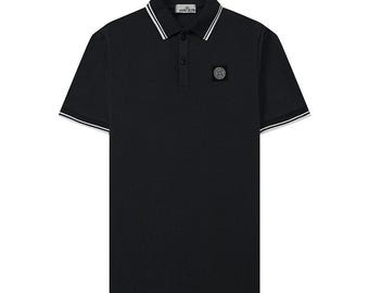 Stone Island Cotton Polo Shirt Men's Short Sleeve Minimal Casual Classic Fit