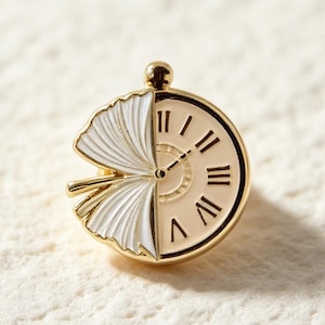 Book Lover Enamel Pin Vintage Pocket Watch Brooch, Hard Enamel Reading Accessory for Jackets Bags,  Gift for Readers Teachers Librarians