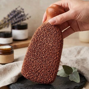 Piedra pómez de terracota natural para pies / Removedor de callos ecológico para piel seca