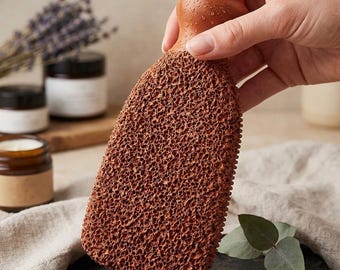 Natural Terra-Cotta Foot Pumice Stone | Eco-Friendly Callus Remover for Dry Skin
