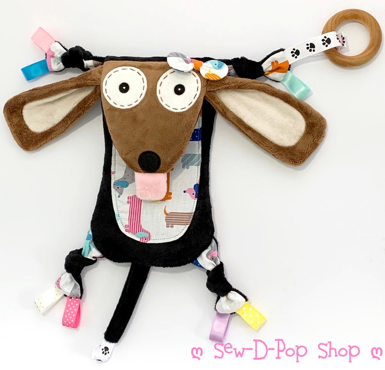 Doxy Dachshund Dog Mini Baby Animal Lovey Sensory Toy Buddy Etsy