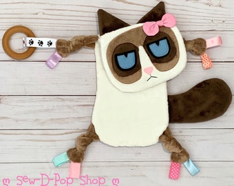 Grumpy Cat Babyspeelgoed Mini Kitty Lovey Sensory Keepsake Friend