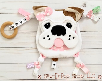 English Bulldog Baby Plush Mini Lovey