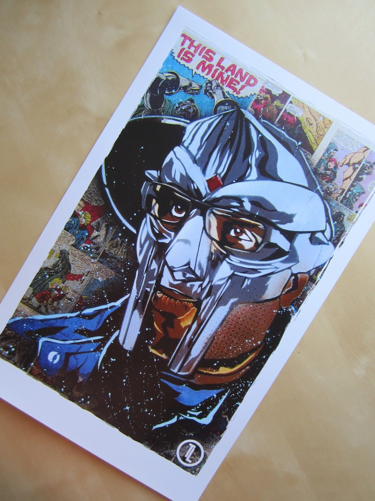 Mf Doom Comic Book Stencil Art Print | Etsy