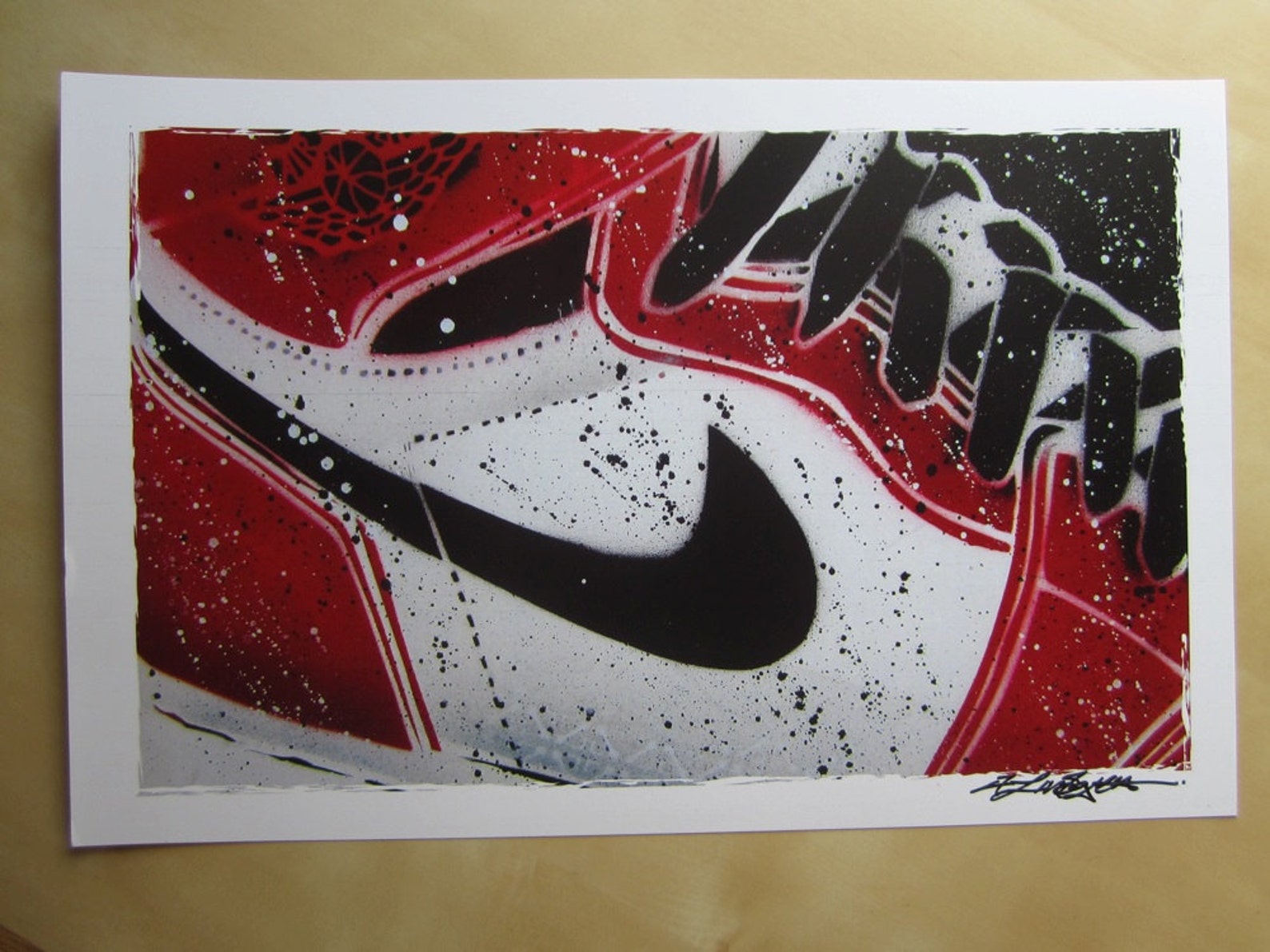 air jordan 1 stencil art print etsy