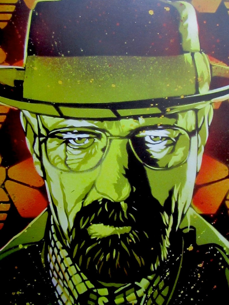Walter White heisenberg Stencil Art Print | Etsy
