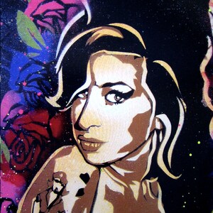 Amy Winehouse Stencil Art Print