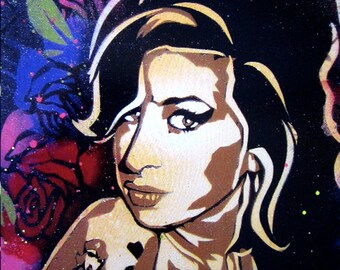 Amy Winehouse Stencil Art Print