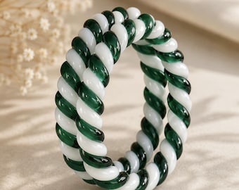 Brazaletes de vidrio hechos a mano / Joyería hecha a mano.
