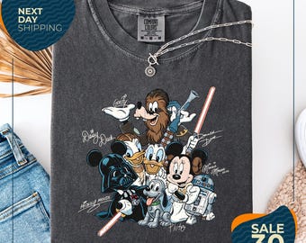 Comfort Color® Mickey Jedi And Friends Shirt | Retro Star Wars Tee | Hollywood Studios Family Vacation Tee | Galaxy Edge Apparel | Disney