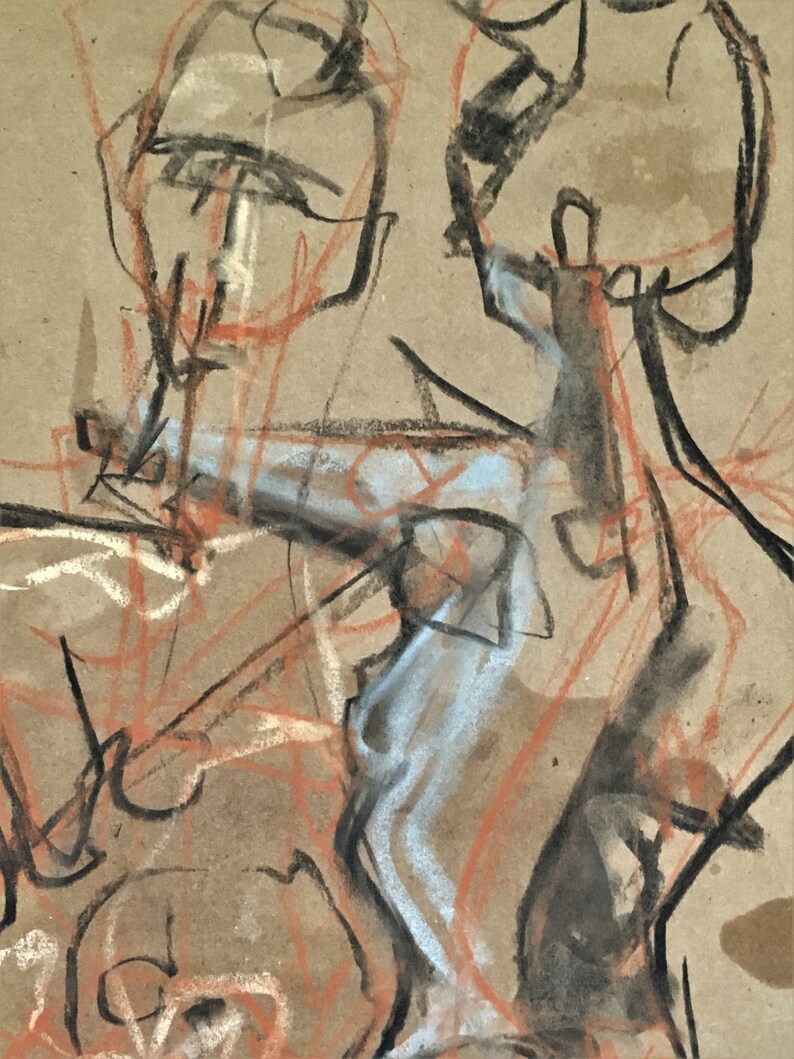 gesture drawing with charcoal