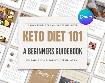 Ketogenic Diet 101 | eBook Canva Template | For Health & Fitness Coaches | Nutrition Diet eBook | Keto Diet | Keto Diet Nutrition Coaching |