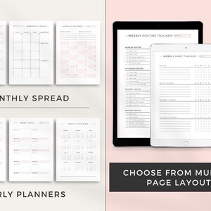 Editable Planner Template Canva Minimalist Planner Printable Undated Planner Daily, Weekly, Monthly, Yearly, Goal Calendar, Finance image 6