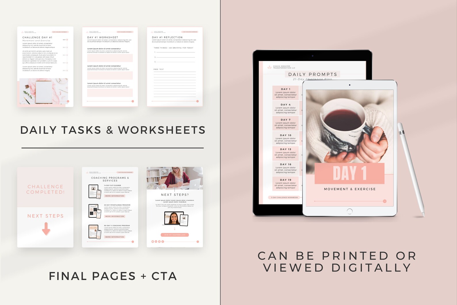 Wellness Challenge Template Challenge Ebook/workbook Canva | Etsy