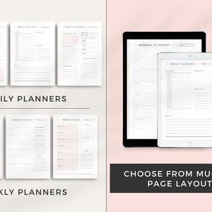 Editable Planner Template Canva Minimalist Planner Printable Undated Planner Daily, Weekly, Monthly, Yearly, Goal Calendar, Finance image 5