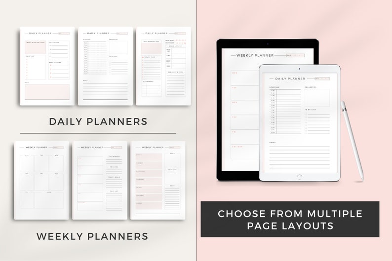 Editable Planner Template Canva Minimalist Planner Printable Undated Planner Daily, Weekly, Monthly, Yearly, Goal Calendar, Finance image 5