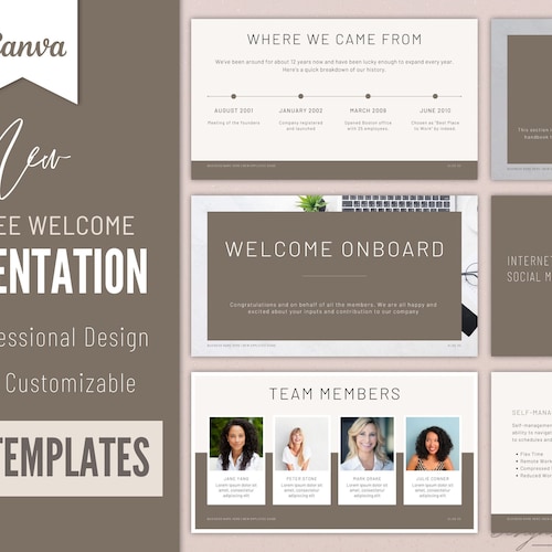Employee Onboarding Presentation Canva Welcome Template - Etsy