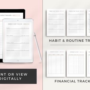 Editable Planner Template Canva Minimalist Planner Printable Undated Planner Daily, Weekly, Monthly, Yearly, Goal Calendar, Finance image 7