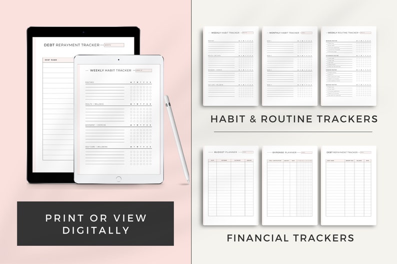 Editable Planner Template Canva Minimalist Planner Printable Undated Planner Daily, Weekly, Monthly, Yearly, Goal Calendar, Finance image 7