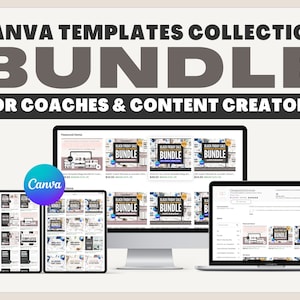 Canva Template Mega Bundle for Coaches | Coaching Business Bundle | Ebook, Workbook | Client Onboarding | Coaching Business Template Hub