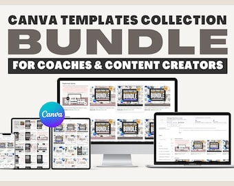 Canva Template Mega Bundle for Coaches | Coaching Business Bundle | Ebook, Workbook | Client Onboarding | Coaching Business Template Hub