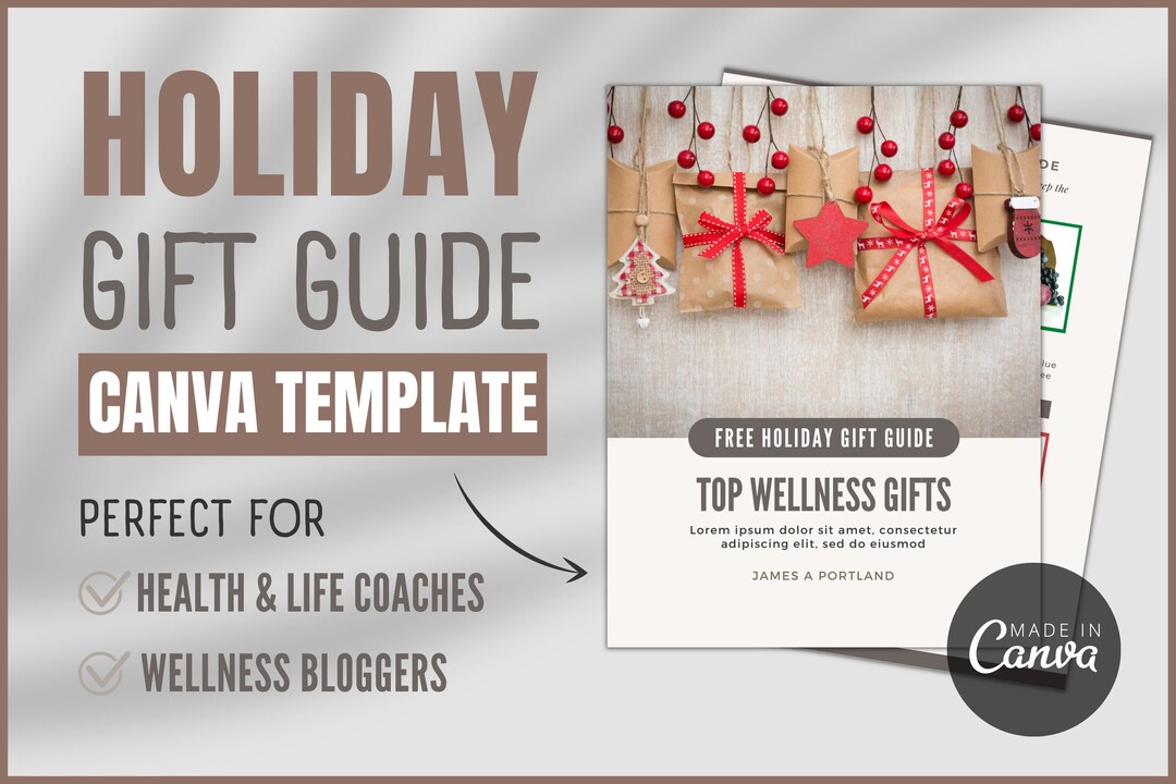 Holiday Gift Guide Template Canva Template Pricing Guide Etsy