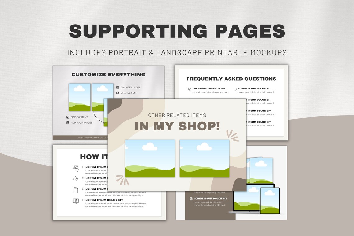 Etsy Listing Mockup Canva Listing Template Digital Product Etsy