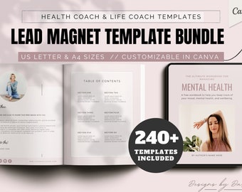 Lead Magnet Templates, Canva eBook Templates, Workbook Templates, Checklist Templates, Course Workbook, Coaching Templates, Opt-in Freebie