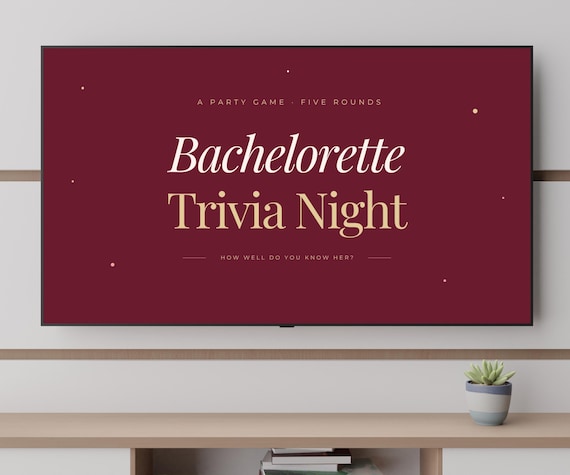 Bachelorette Jeopardy Game | Bridal Shower Trivia | Hen Party Template (Canva Template)