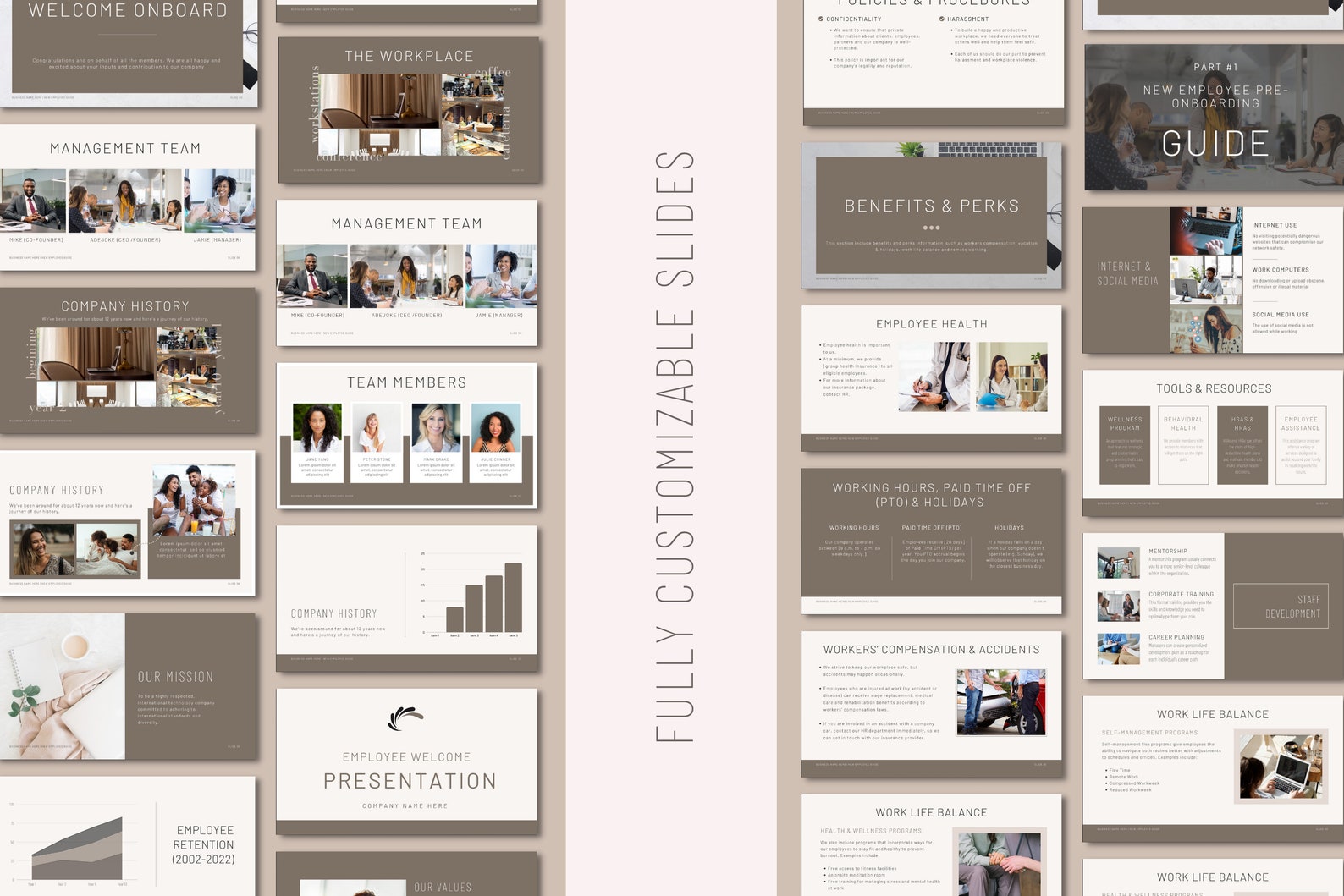 Employee Onboarding Presentation: Canva Welcome Template (40 Slides) - Etsy