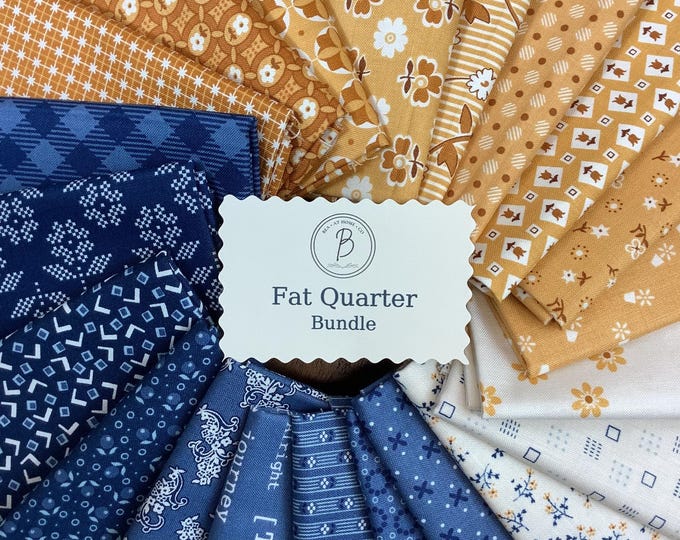 Lori Holt Denim and Daisy Fat Quarter Bundle: Cotton Quilting Fabric (21 Pieces)