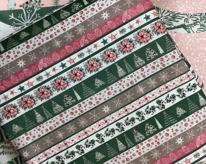 Studio E Just a Dusting Christmas Quilting Cotton Bundle (3.5 Yards + Panel)