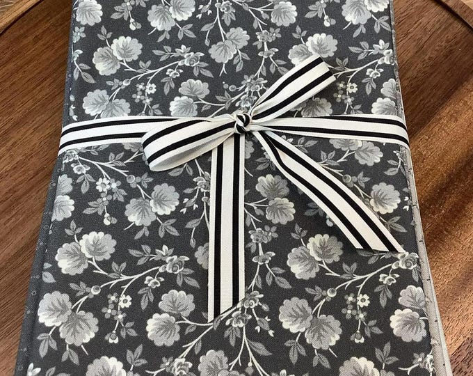 Half Yard Bundle: Charcoal Floral Cotton Quilting Fabric (9 Prints)