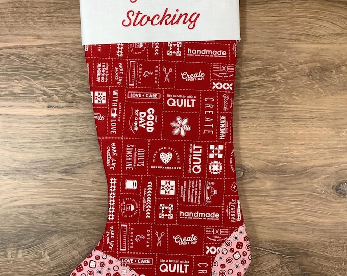 Christmas Stitcher Stocking: Cross Stitch, Quilting Gift