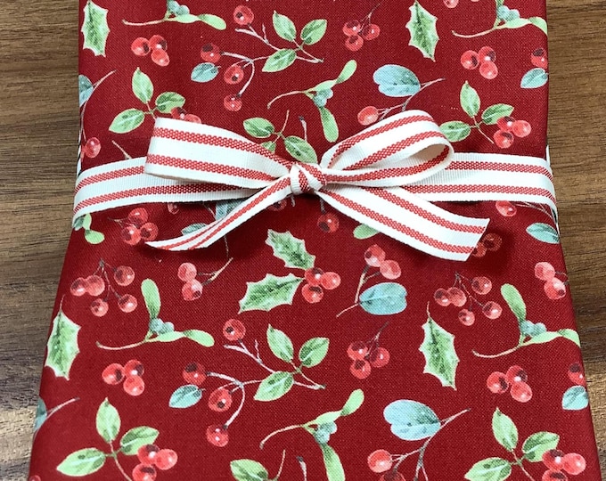 Holiday Spirit Quilting Cotton Bundle: Watercolor Christmas Prints (4 Yards)