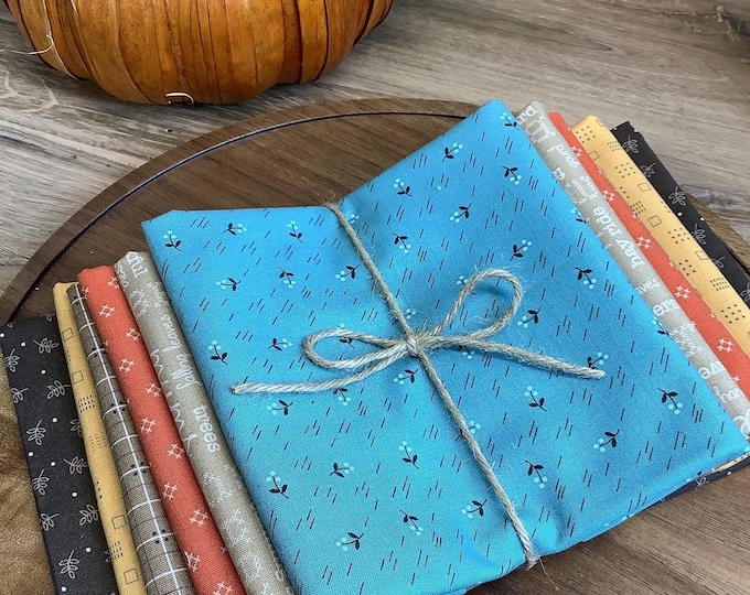 Lori Holt Autumn Cotton Fabric Bundle: Bee Bonnet Farmhouse Quilting (Half Yard Bundle)
