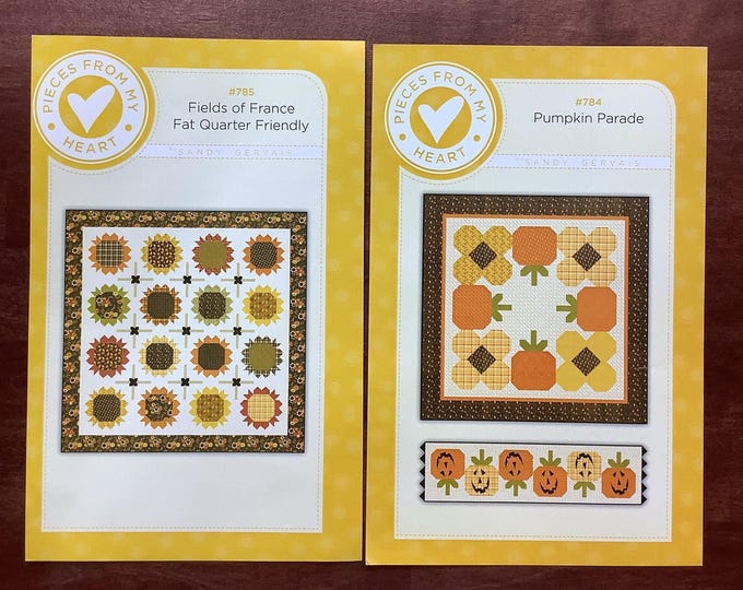 Fall Quilt Pattern Bundle: Sunflower, Pumpkin Harvest Designs