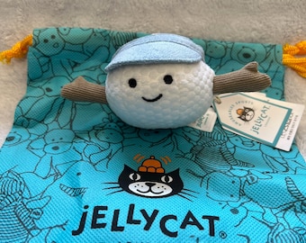 Jellycat Amuseables Golf Ball Bag Charm Keychain Plush Cute Gift NWT