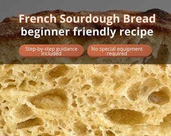 Receta paso a paso de pan de masa madre francés para principiantes